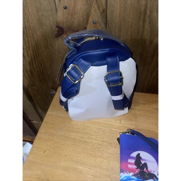 Loungefly Disney The Little Mermaid Silhouette Mini Backpack With Wallet - Picture 7 of 11